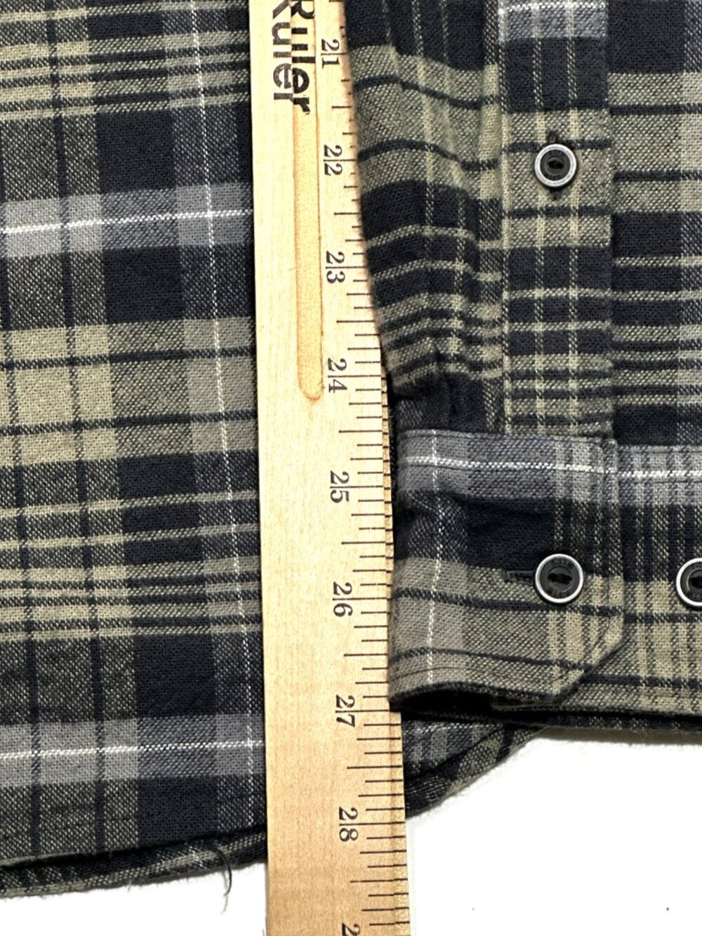 5.11 Tactical Mens Plaid Button Up Flannel Shirt XL Gray Tan Long Sleeve Outdoor - Picture 12 of 16